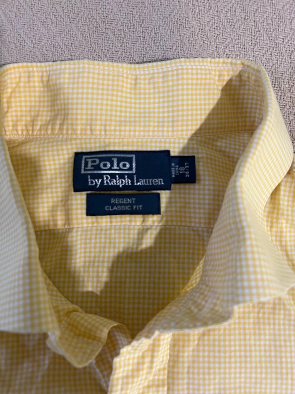 Polo by Ralph Lauren Yellow Gingham Classic Button-Down Shirt